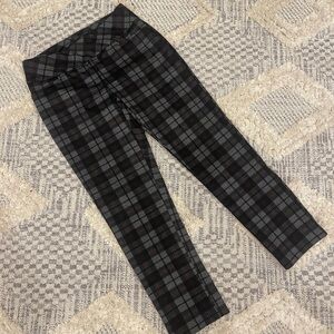 Attyre New York Black Gray Plaid Skinny Pencil Dressy Pants Size 4